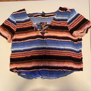 FOREVER 21 striped crop top